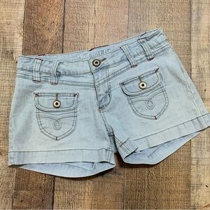 Vintage OTB Low Rise Denim Light Wash Shorts Y2K